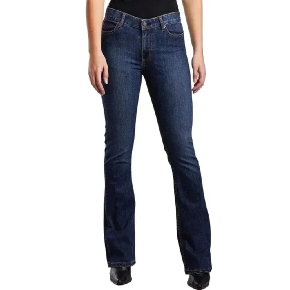 Kimes Ranch Chloe Bootcut Denim Jeans Womens 2/34 Dark Wash Cotton Blend NEW - Picture 1 of 7